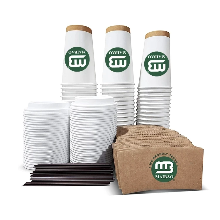 White Custom Coffee Cups Paper Cup Price China