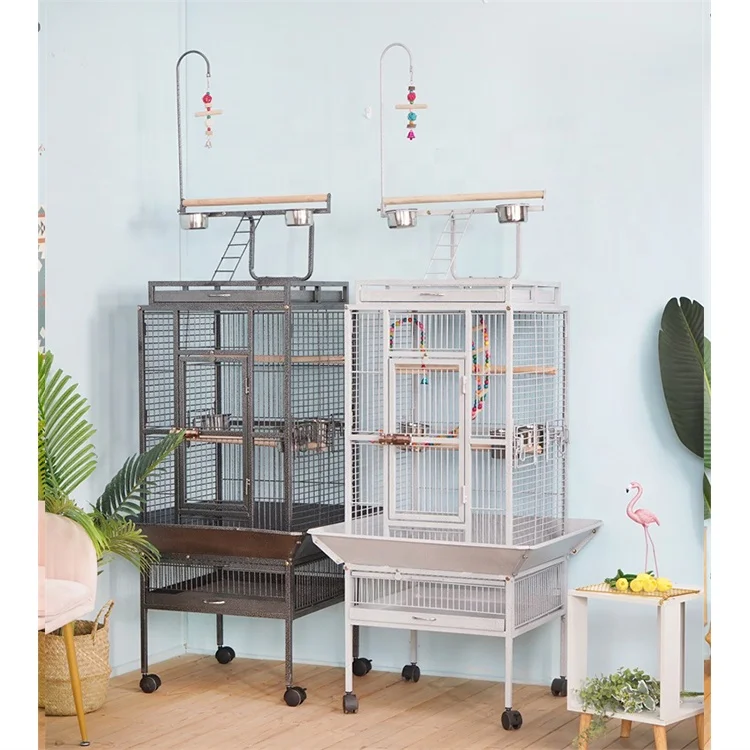 Comfortable White Seed Catcher Big Metal For Cages Vietnam Iny Aviary Decoration Wedding Flight Extra Large Bird Cage