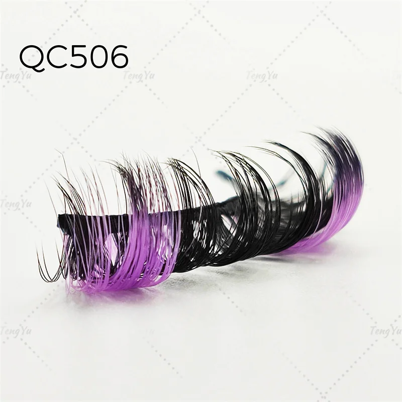 New arrival hot selling Curly fluffy Russian  strip lashes C CC D DD L curl faux mink Russian pink strip lashes