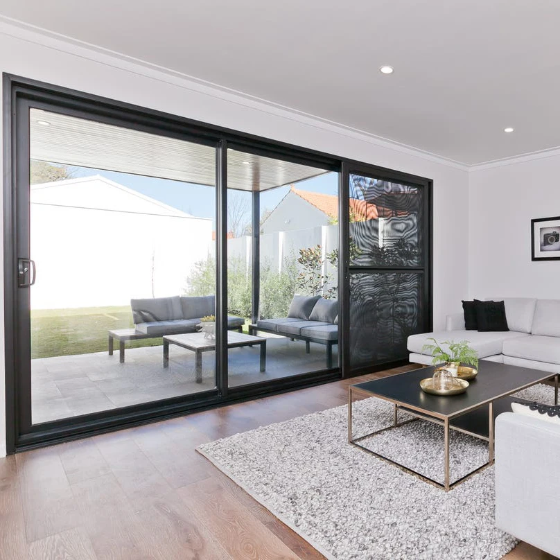 Balcony Aluminum Multi Slide Doors Exterior Aluminium Doors AS2047 Australian Standard Double Glasses Sliding Door