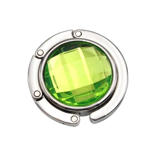 Custom Portable Bag Hook Round Handbag Holder Bag Hook Metal Foldable