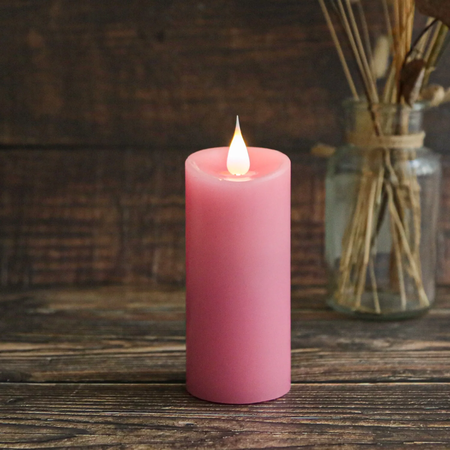 Patent Flame 360 Degree Shake Realistic Battery Operated Flameless Wax 3d Real Flame Pilla Rcandle Light Led