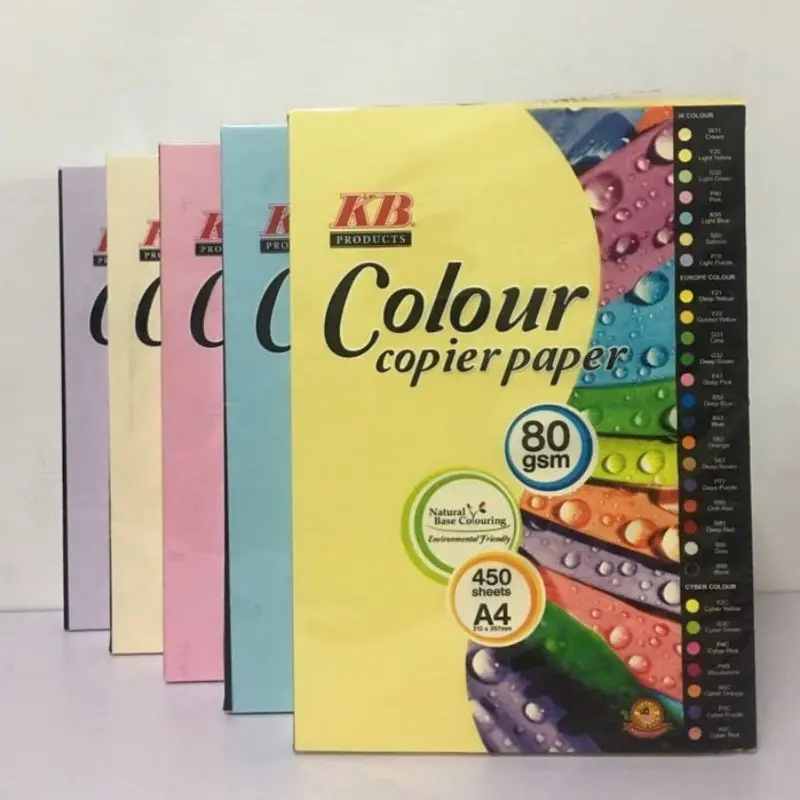 Hot Selling A4 Size Color Paper 120gsm 150gsm Mixed Color Paper Manila Paper