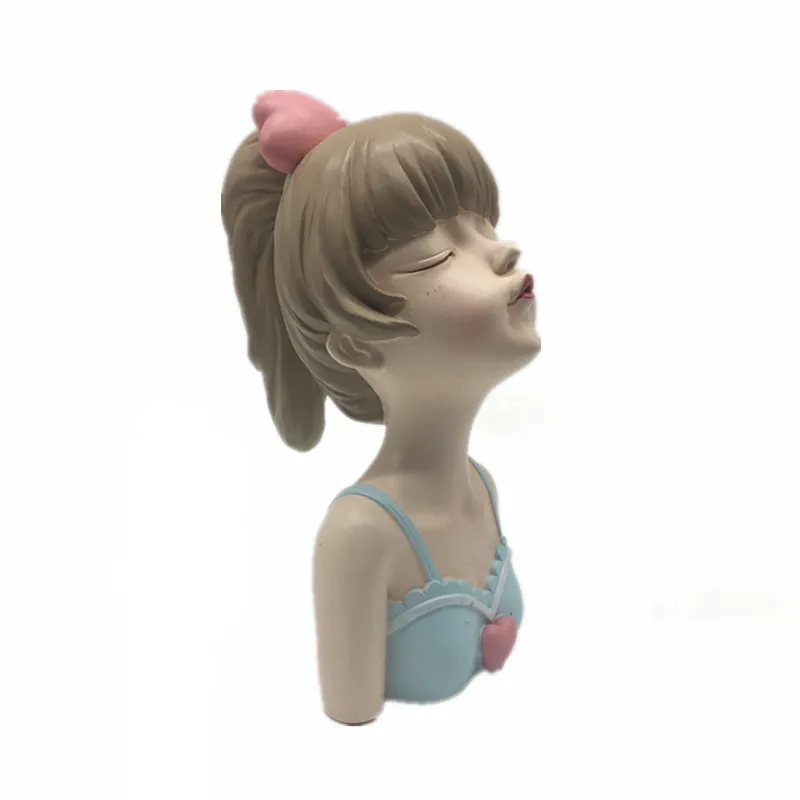 
Lovely Resin Arts Crafts Exquisite Unique Home Decoration Pop Unique Fairy Gift Modern Sweet Young Girl Figurines Sculpture 