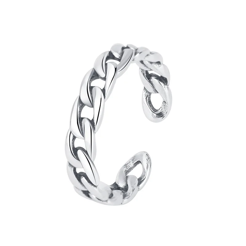 Wholesale New Arrivals Fashion Luxury Vintage Link Chain Rings For Men Women Ladies Female Jewelry Ring