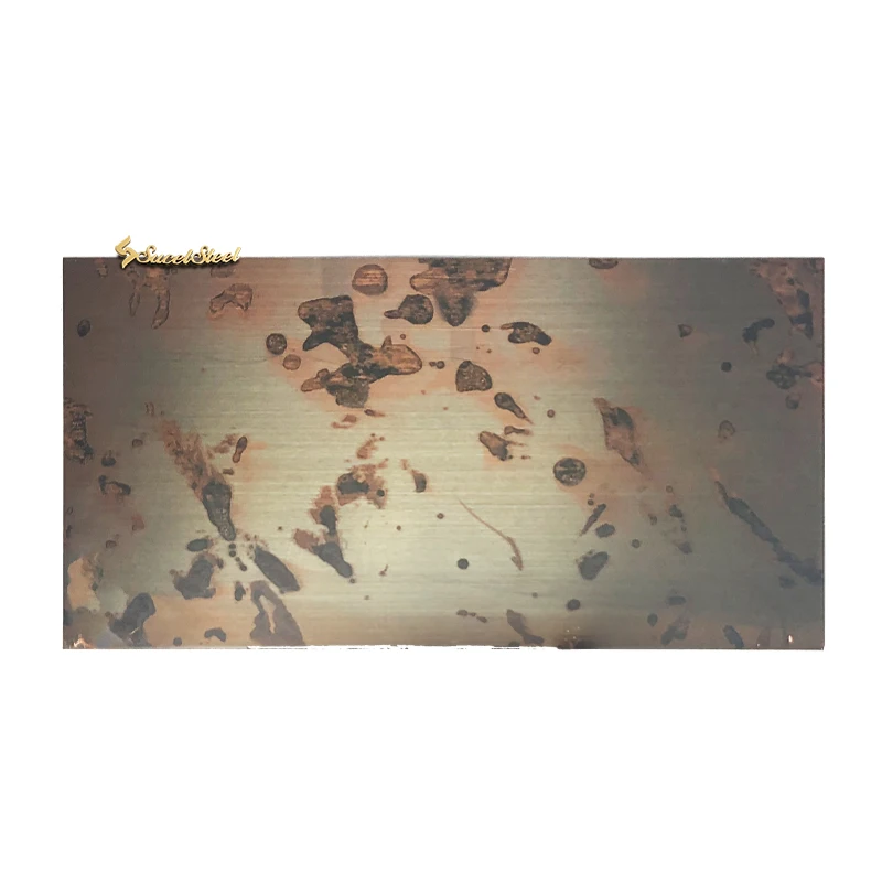 SUCEL Decorative Antique Bronze Color Copper / Brass Coated Clad 304 Antique Stainless Steel Plates And Sheets
