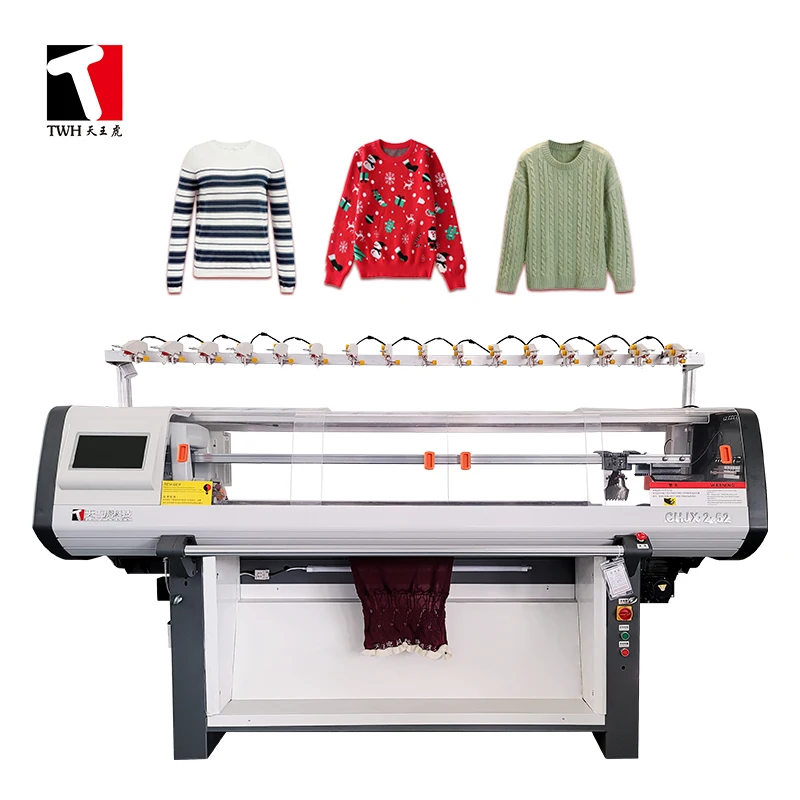 Used simple dual system high speed computer automatic flat knitting machine in china