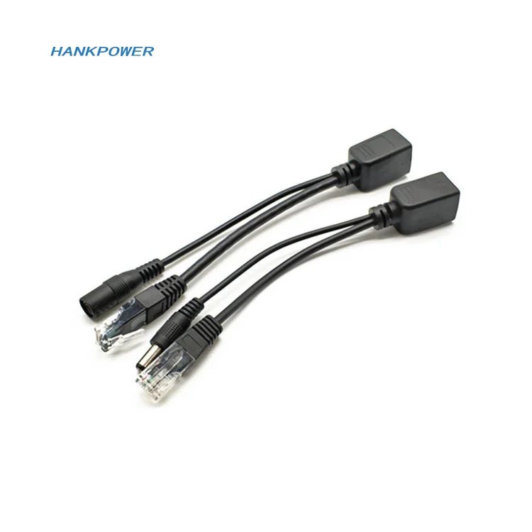 RJ45 Power Over Ethernet LAN DC Мужской Пассивный PoE адаптер Инжектор Сплиттер Комплект кабеля белые переключатели IP-камеры безопасности