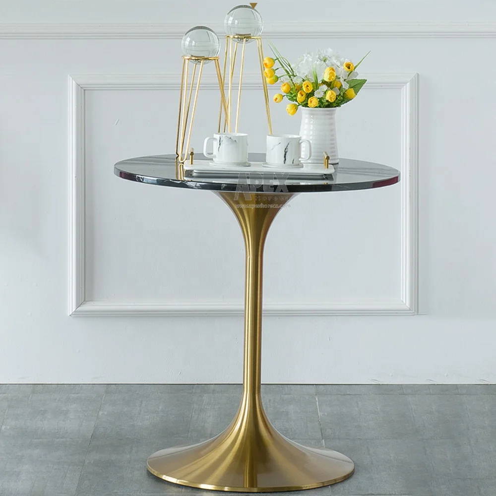 Modern table top premium material slate gold frame sectional stainless steel base coffee table leg