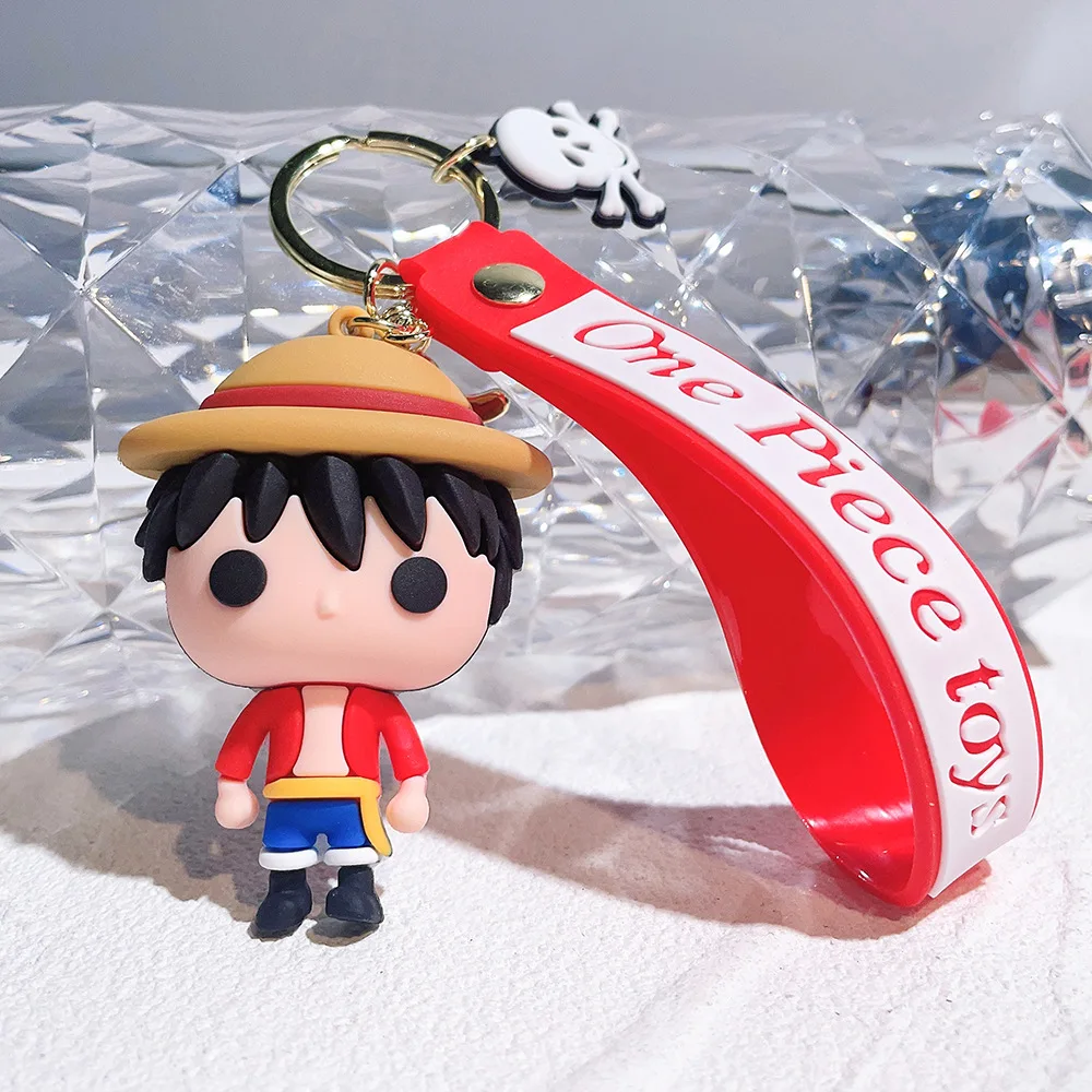2023 брелок One_x_piece Luffy Mingge Essoron для ключей из известных японских мультипликационных 3D-персонажей ПВХ
