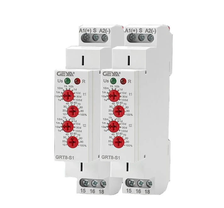 GEYA GRT8 series double time automatic infinite cycle relay 220v AC 24v module 12v GRT8-S2/W240