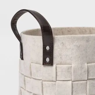 Custom Factory Woven Storage Basket for Dirty Clothes Handheld Felt Bucket for Home Storage of Toys and Baby Laundry Items