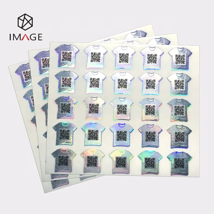 Custom Laser Holographic Security Labels Stickers for Clothing Hangtag Products