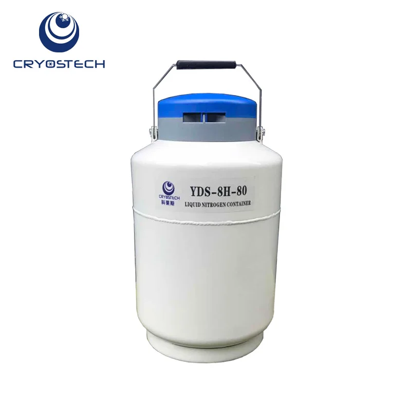 High Quality YDH-8 8L Container Liquid Nitrogen Container/ Dewar/ Tank cryo express dry shippers for Cow Artificial Insemination