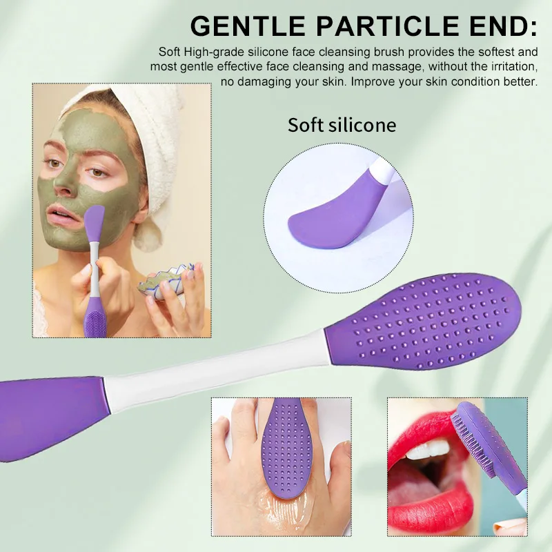 Wholesale 4-in-1 Face Skin Care Tools Set Jade Roller Massager Beauty Facial Cleaning Brush Makeup Sponge Kit For Women
