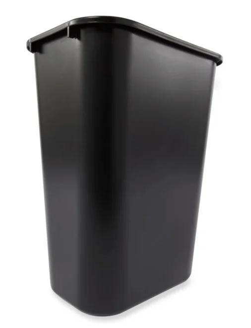 39L Round Large Open Top Trash Can Plastic Waste Bin Deskside Wastebasket Durable Garbage Can Recycling Bin For Bathroom Kitchen