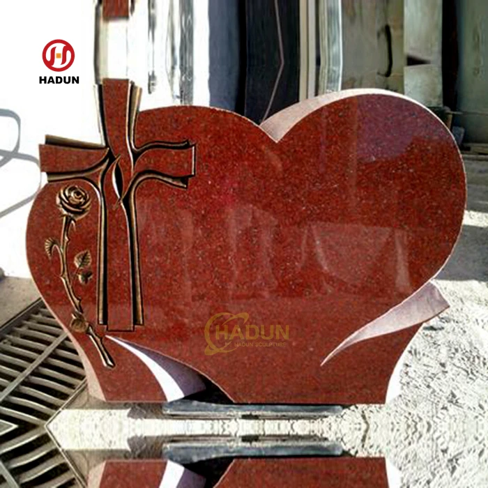Red And Black Polished Large Granite Modern Monuments Tombstone And Headstone Memorial Stone Rectangular Shaped Funeral purpose