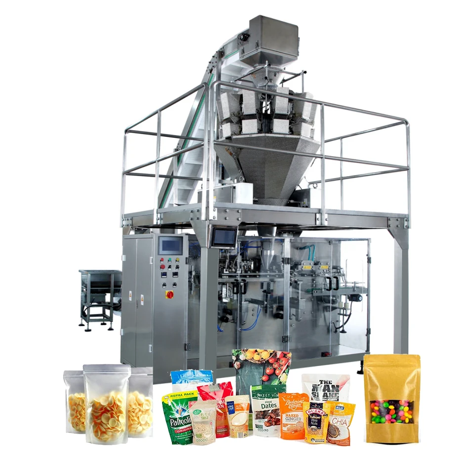 ZK-210 Automatic Aseptic Rotary Dry ilk Coffee Coconut Stand Up Pouch Powder Filling And Sealing Packing Machine Milk