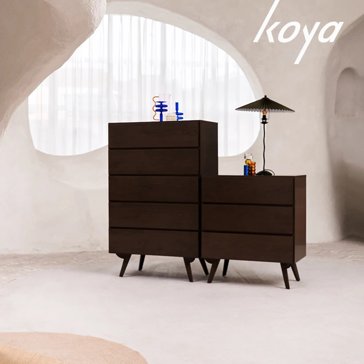 Classic European Modern 3 drawer 5 drawer wooden storage chest side cabinet Sideboard Buffet