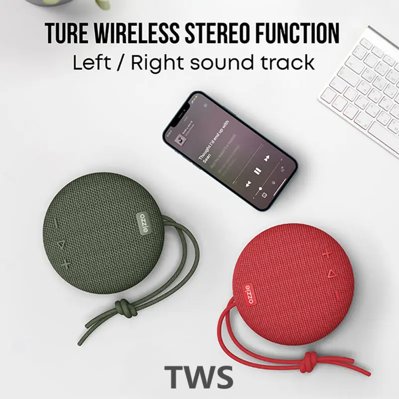 Портативный музыкальный аудиоплеер OZZIE 5 Вт настоящий беспроводной стерео Bluetooth динамик для душа Водонепроницаемый IPX7