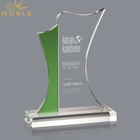 Wholesale New design Custom Crystal Plaque Award Trophy With Engraved Logo