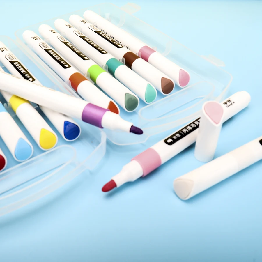 24 Colours Eco-friendly Acrylic Paint Pens set For Drawing Glass Paper Wood