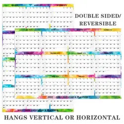 home office Erasable Wet Dry Erase laminated Monthly Annual Yearly Planner Reversible Horizontal Vertical Wall Calendar