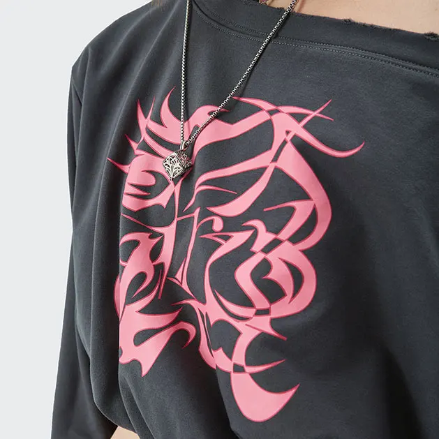 Inflation Girl Korea Fashion Hot Summer Sloping Shoulder Tshirt Top y2k Long Sleeve T Shirt