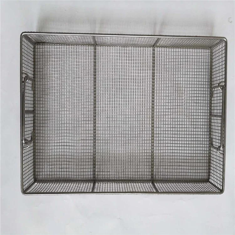 Stainless Steel Wire Mesh Storage Basket Multi-Function Organizational Basket Fashionable Square Rectangle Quality Storage