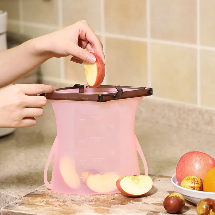 Foldable Storage Bag Reusable Silicone Food Bags