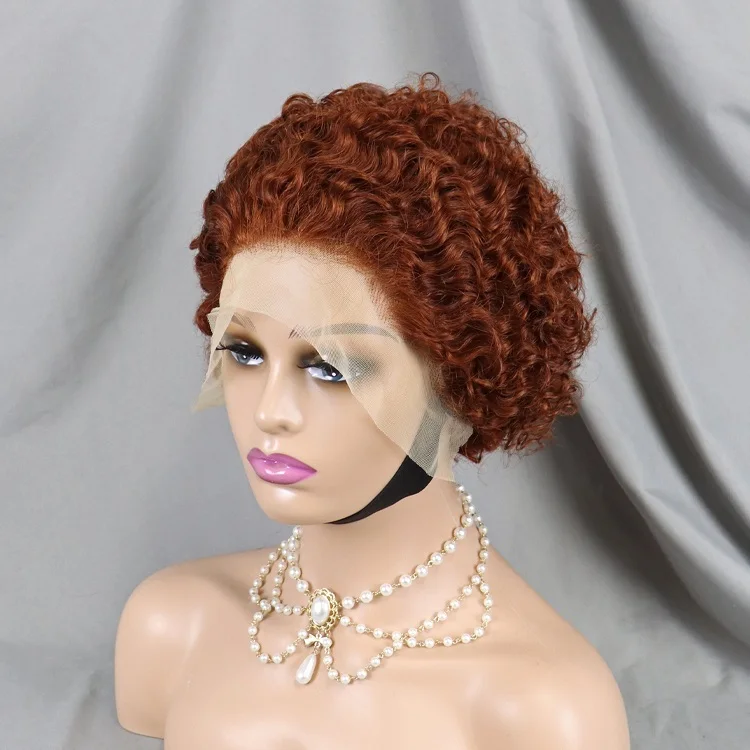 Wholesale Peruvian Bob Wig Human Hair Lace Front, Transparent Lace Cuticle Aligned Hair Wig, Cheap 13x4 Frontal Short Curly Wig