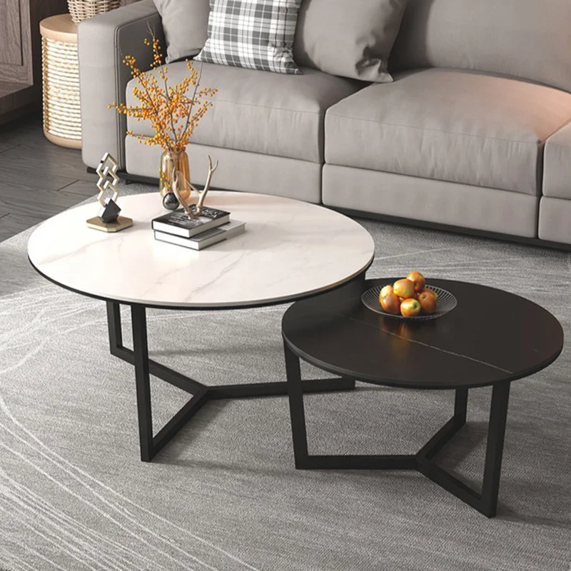 Роскошные наборы столов для гостиной мебели рынка Испания журнальный столик с керамической столешкой 12 мм порошковое покрытие из черного песка