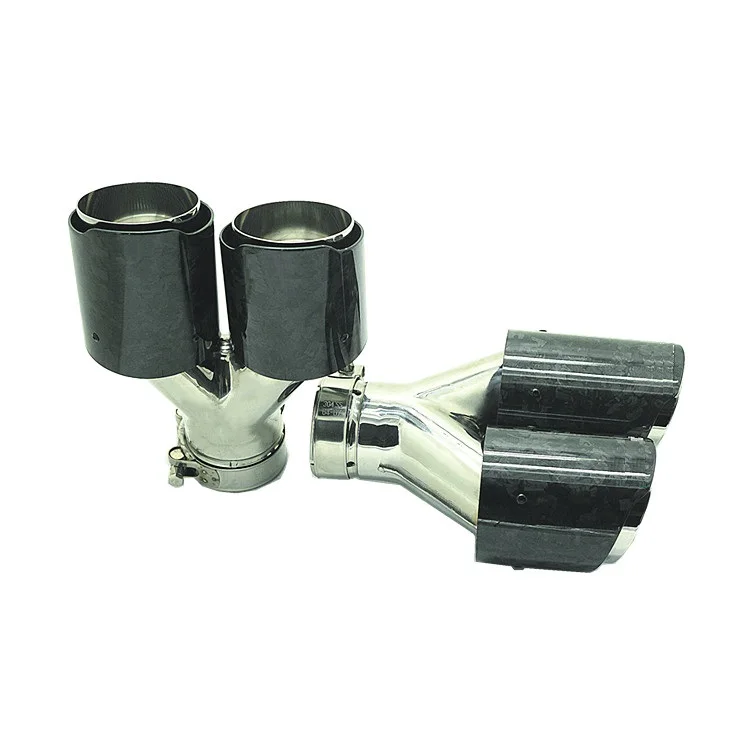 
NEW High performance dual car exhaust muffler carbon fiber 