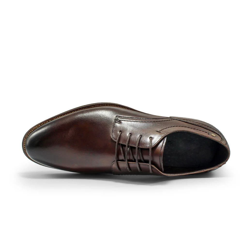 
2021 New mens brown dress business classic men shoes genuine leather footwear for men 