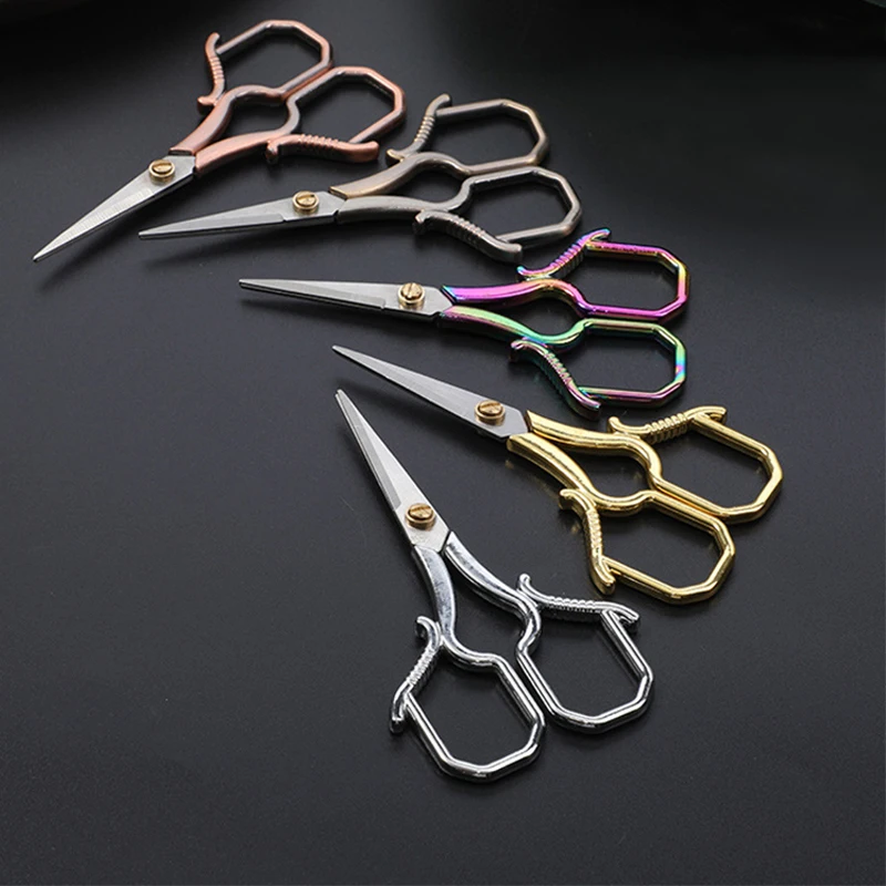 Beautiful Mini Retro Embroidery Scissors Plum Blossom Antique Scissors Stainless Steel