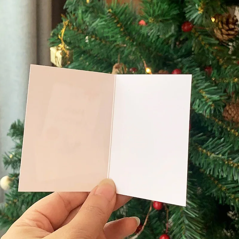 Wholesale New Design mini folding card for Christmas Greeting Gift Cards Christmas paper Gift Card for gift message leaving