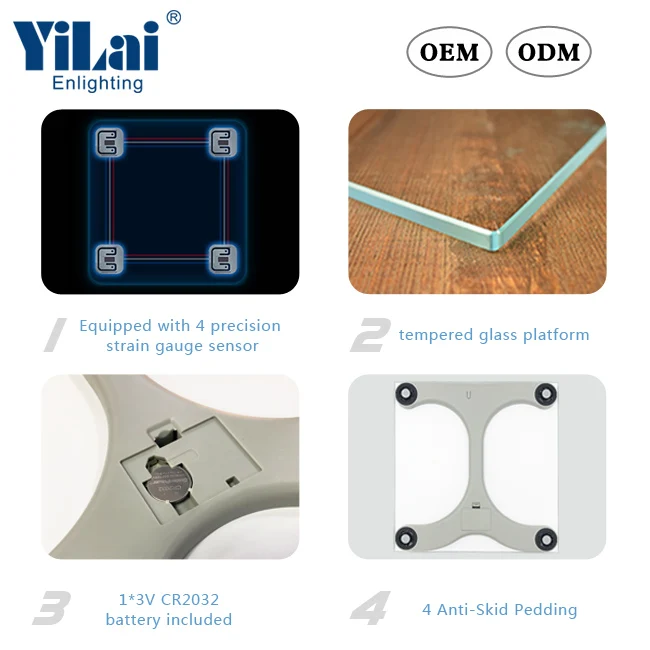 Best sales electronic limited digital 6mm glass barth weight 180KG bathroom body weighing electric weight digi scales