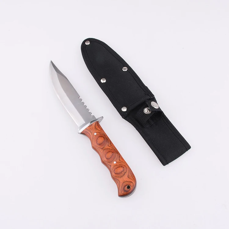 Edc Self Defense Outdoor Tactical Hunting Survival Knives Wholesale High Quality Hunting Knife Fixed Blade And Leather Sheath
