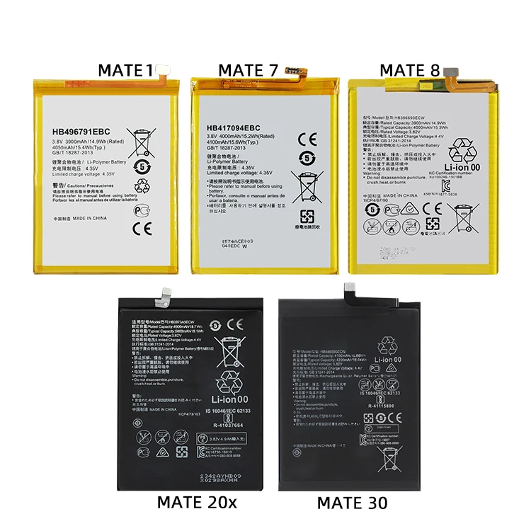  Оригинальный аккумулятор OEM для huawei mate 1 7 8 9 10 20 pro 30 Сменный мобильного