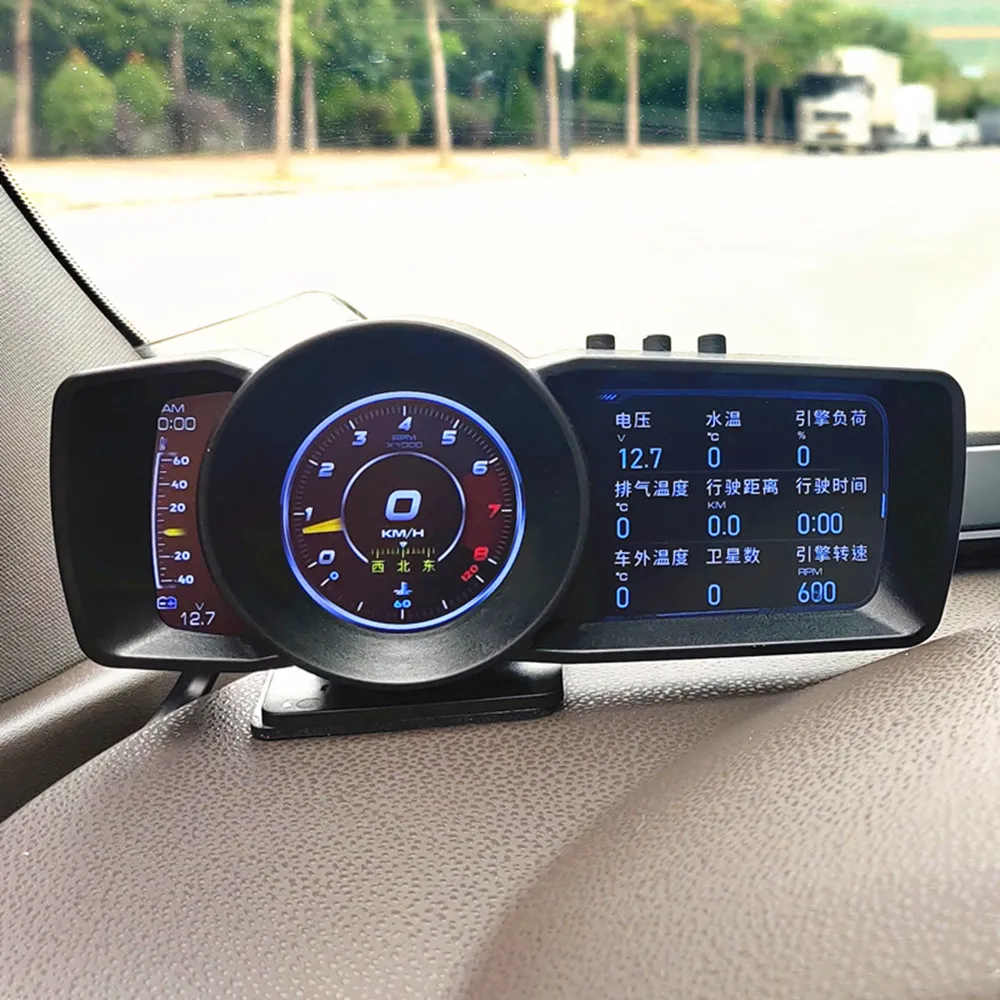 Цифровой измеритель давления масла OBD2 температуры и уровня топлива для автомобиля