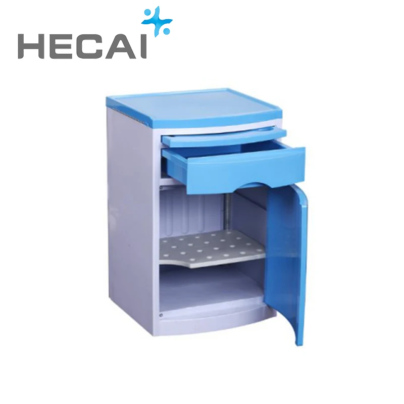 2025 Hot-selling Hospital Bed Side Cabinet Medical Clinic Patient Bedstand Abs Plastic Medicine Bedside Table