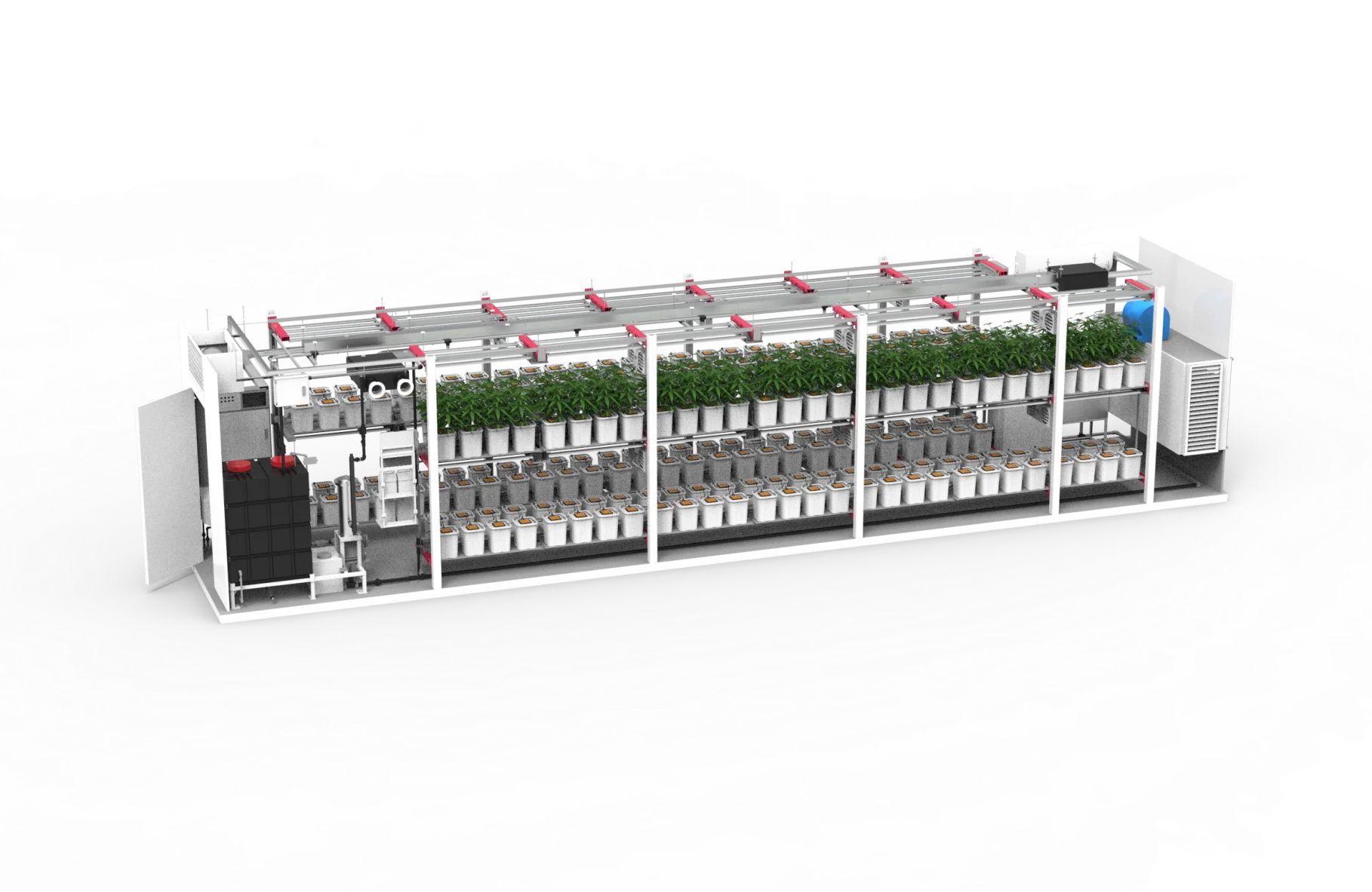 Grow Container Farm 40ft Shipping Container for Veg Blooming Stage