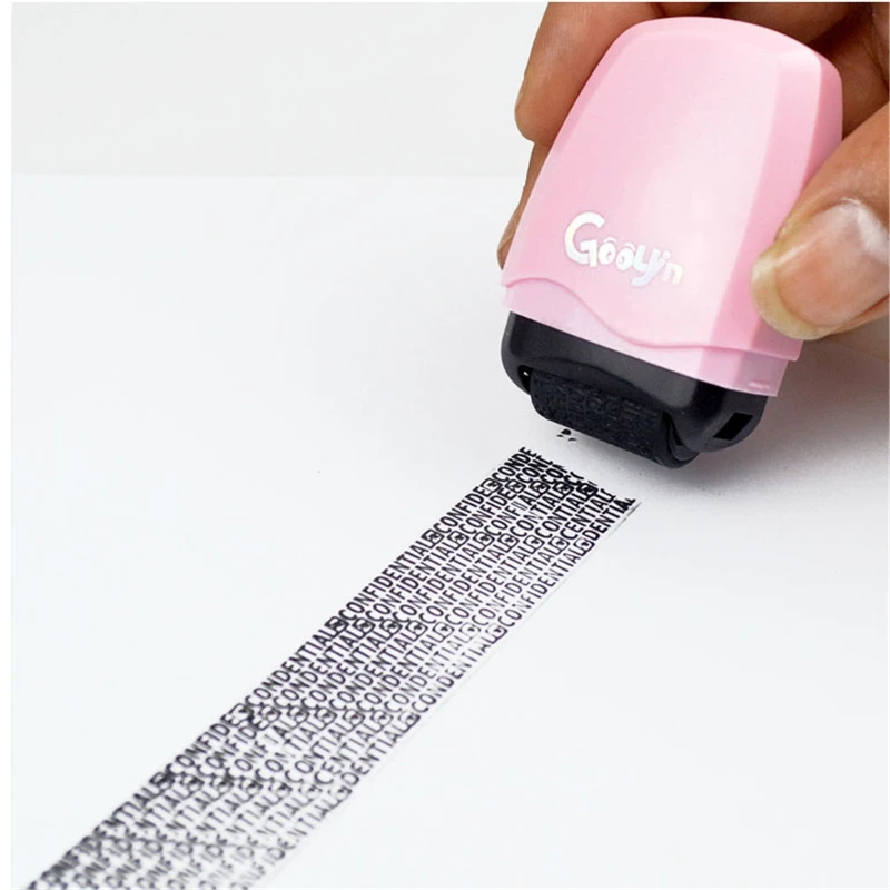 Stamp Seal Roller Theft Protection Code Guard Your ID Confidentiality Package Private Information Confidential Seal