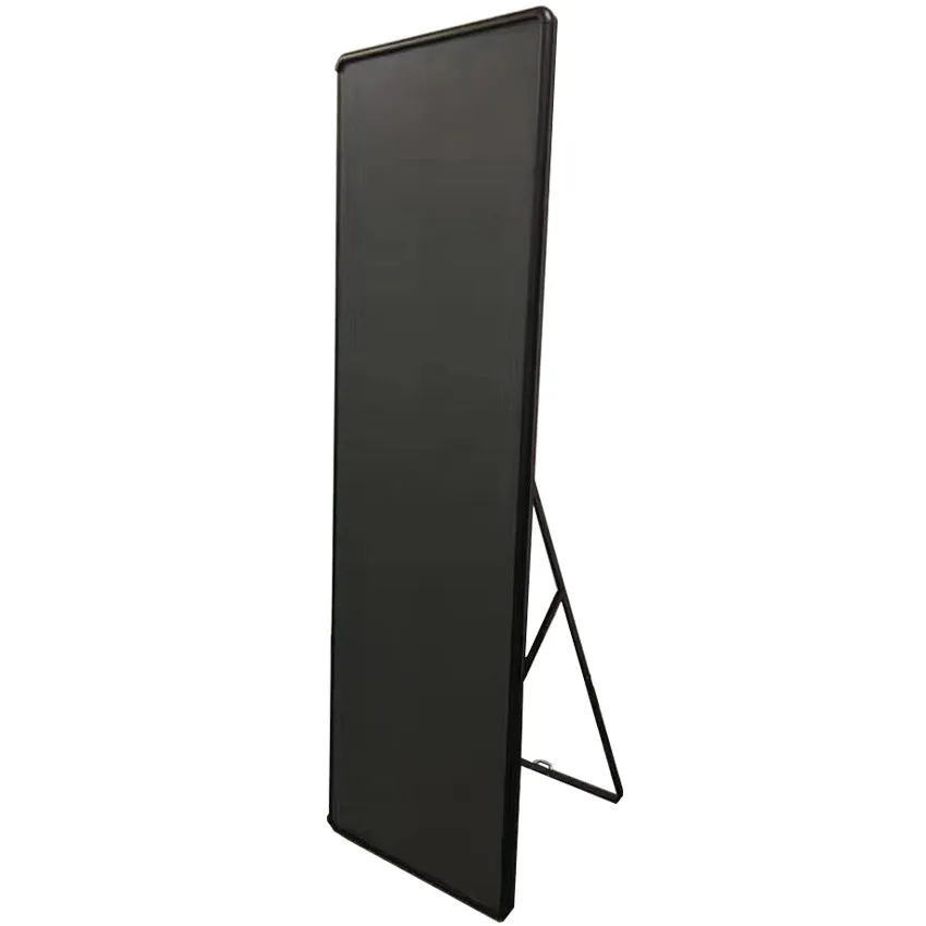 outdoor screen advertising foldable trade show display portable menu led display stand battery powered kiosks poster
