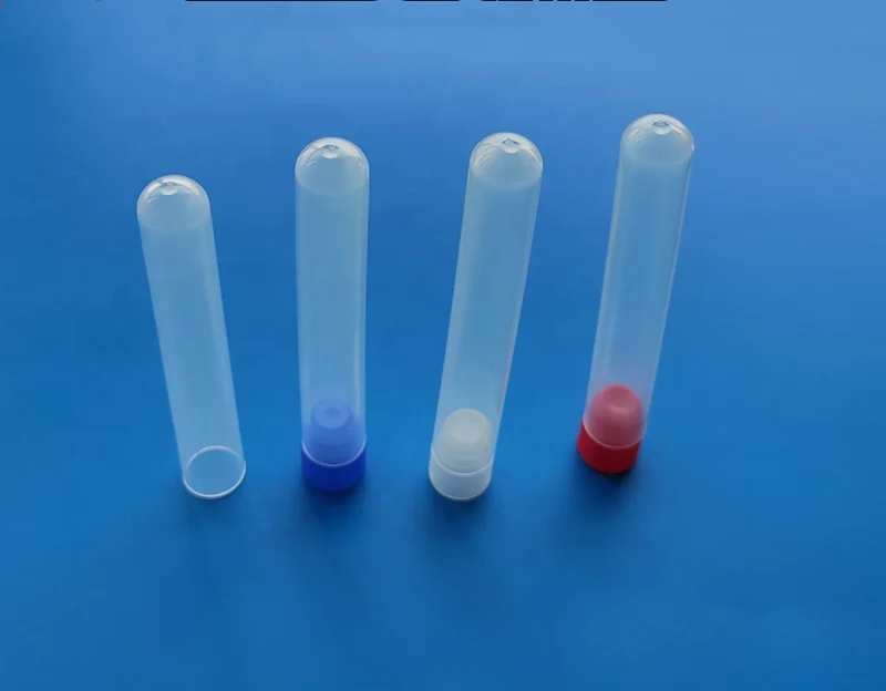 12*60 to 25*150mm lab use Plastic polypropylene PP Test Tube with Flange Plug cap
