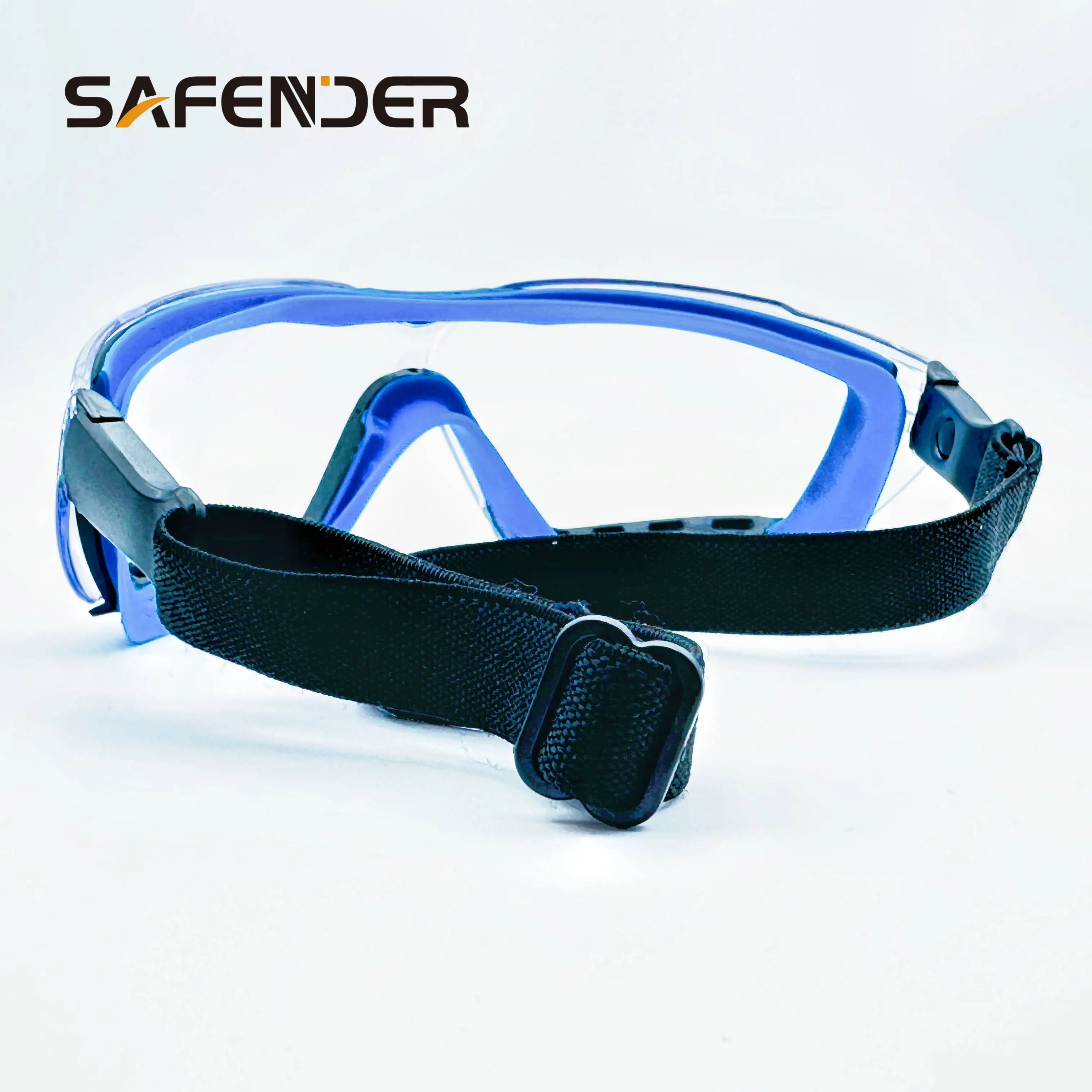 Hot Sell Blue TPE Rubber Frame Silicone Men Work Safety Goggles for Factory and Construction Field