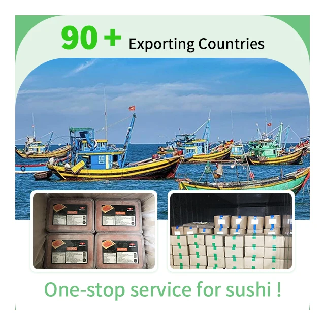 High Quality Japanese Cuisines sushi food Seasoning Roe Masago and Tobikko caviar Of Orange Red Black Green Yellow color