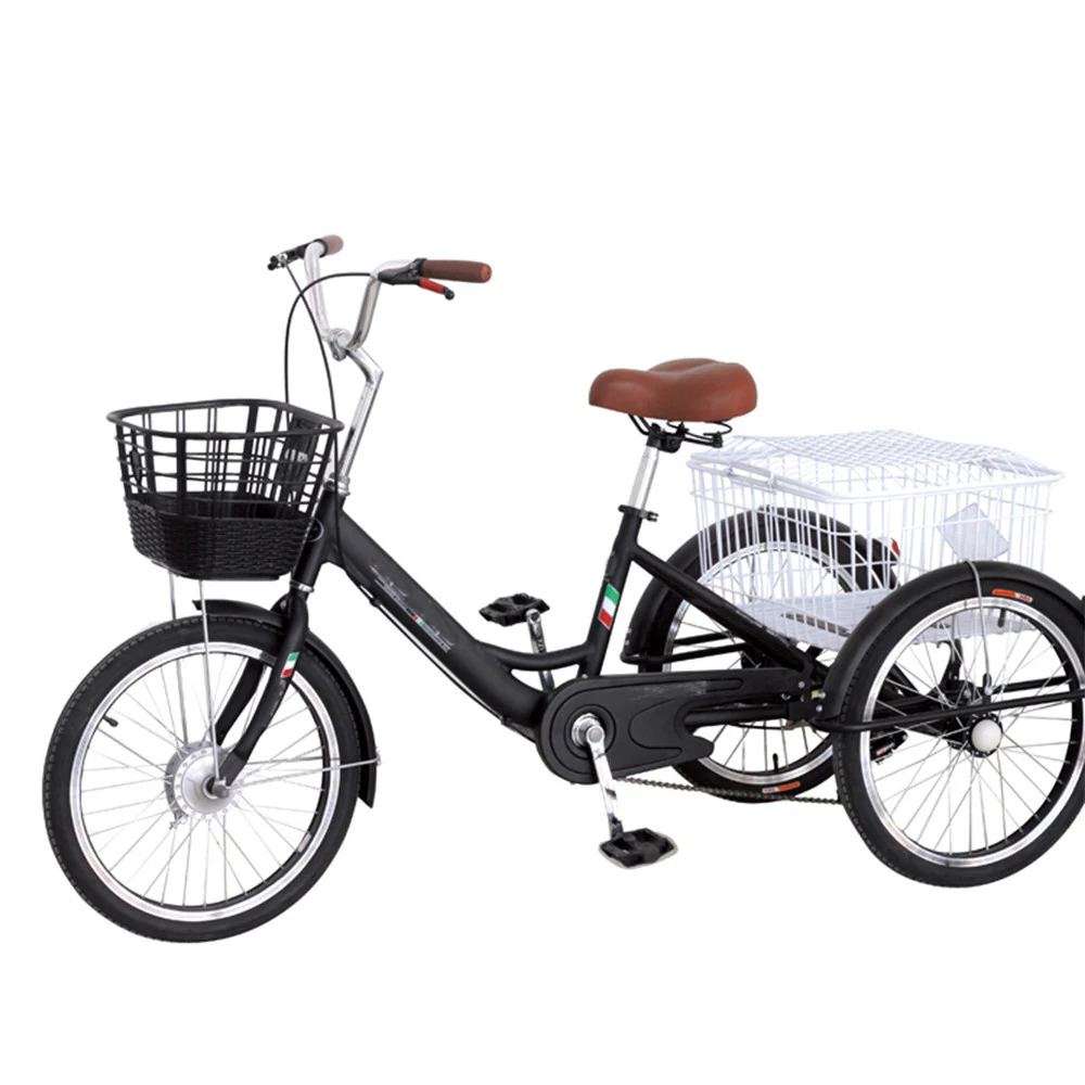 J adult trike 3 wheel two seat tricycle max cargo bike with basket  for adults