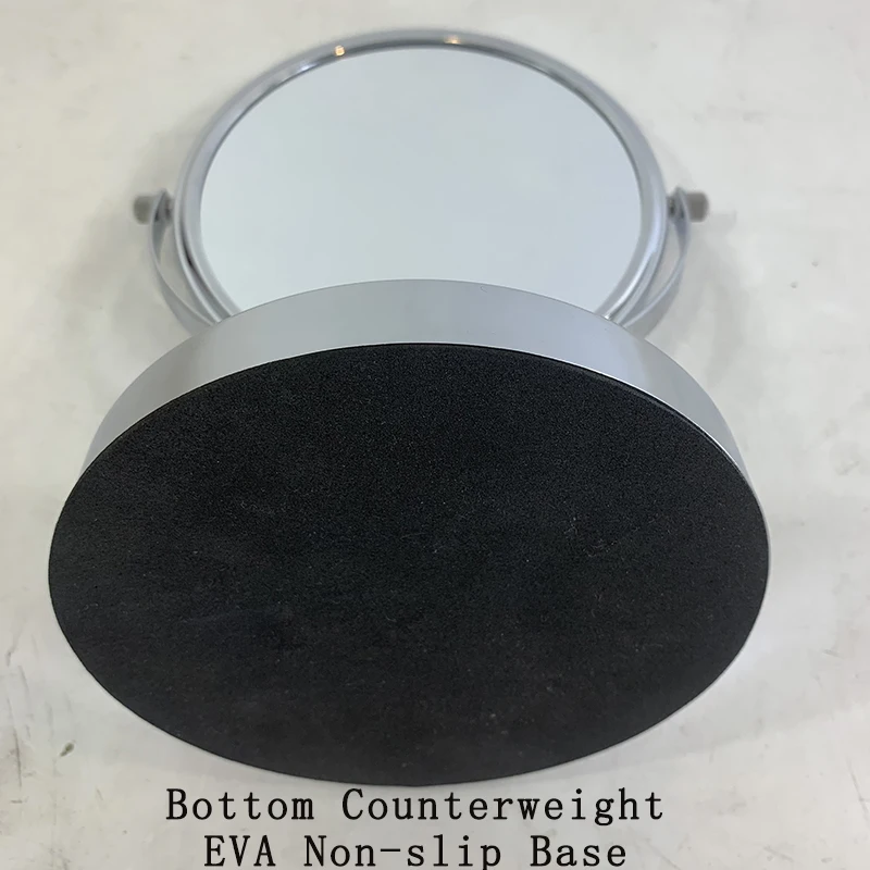 Two Sides Makeup Mirror Household Chromed Round Frame Cosmetic Mirror 17cm  Table Mirror