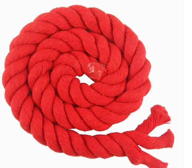 Outdoor Wear Resistant Soft Rope 3 Strand Twisted Cotton Rope for Crafts Sports Tug of War Hammock Home